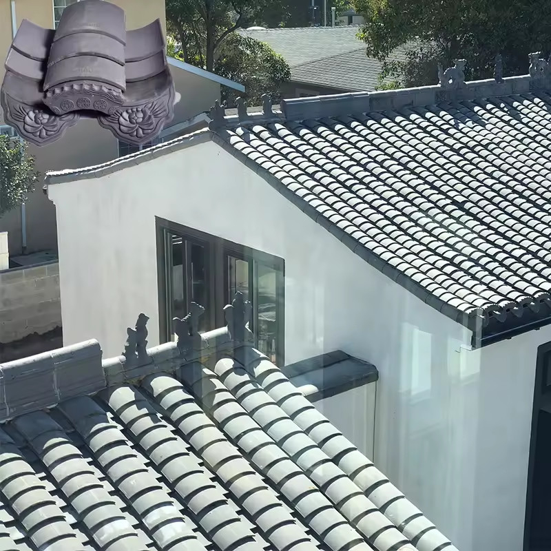 High-Quality Craftsmanship Chinese Grey Clay Roof Tiles Classic Design Ideal for Traditional Architecture