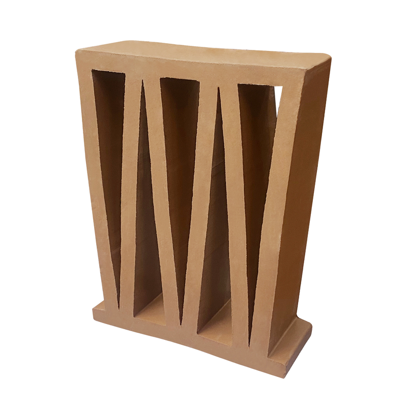Red Terracotta Facade Bricks Clay Building Breeze Block For House Cafe & Office Decoration