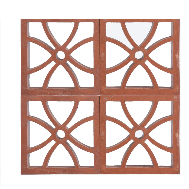 Artistic Courtyard Exterior Latest Modern Wall Design Clay Hollow Breeze Block Facade Block