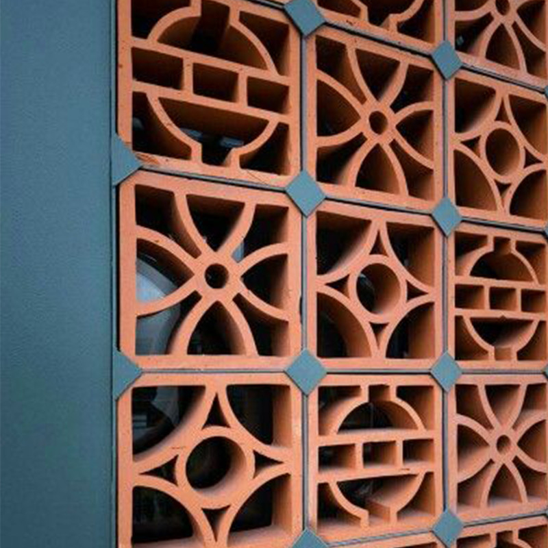 Firebrick Refractory Lightweight Modern Design Courtyard Exterior Hollow Clay Hollow Terracotta Breeze Block