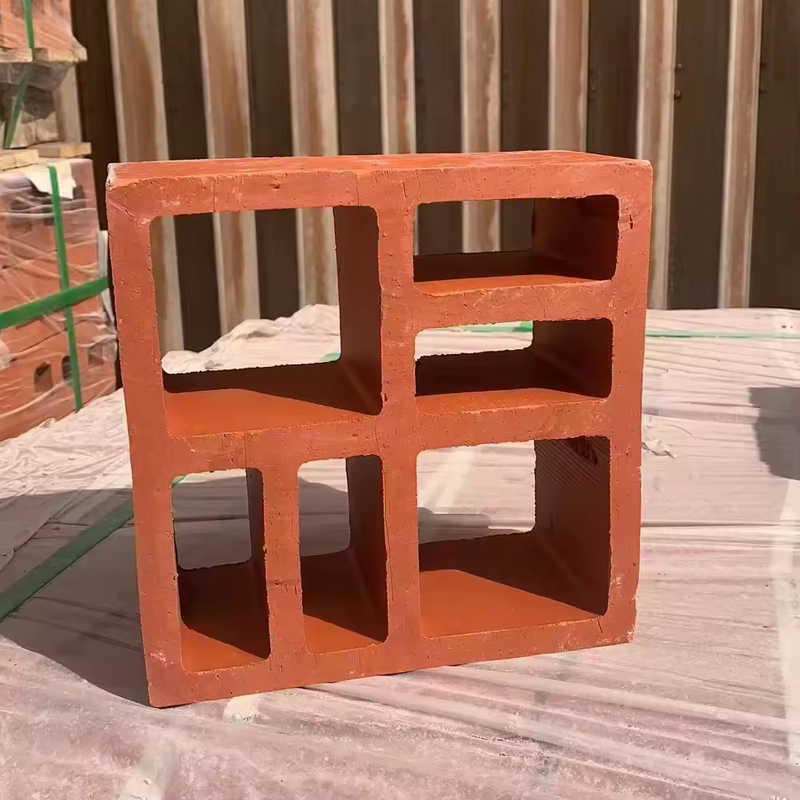 Fence Red Terracotta Bricks Decorative Hollow Wall Tile Clay Breeze Block Clay Ventilation