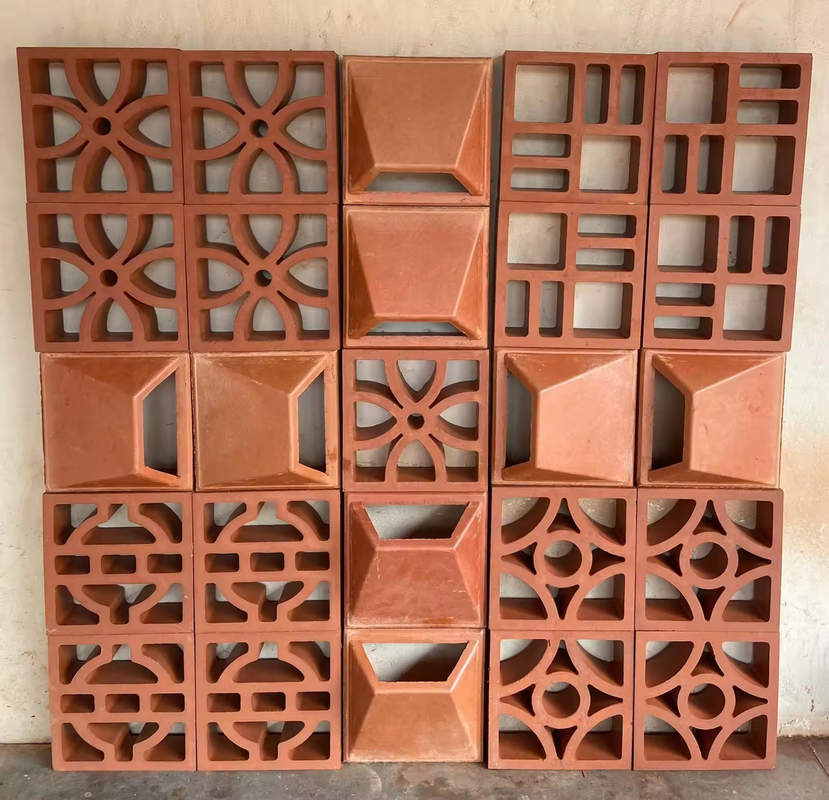 Ventilating Screen Breeze Block Building Materials Red Clay Made In China Manufacturer Bricks Construction Bricks