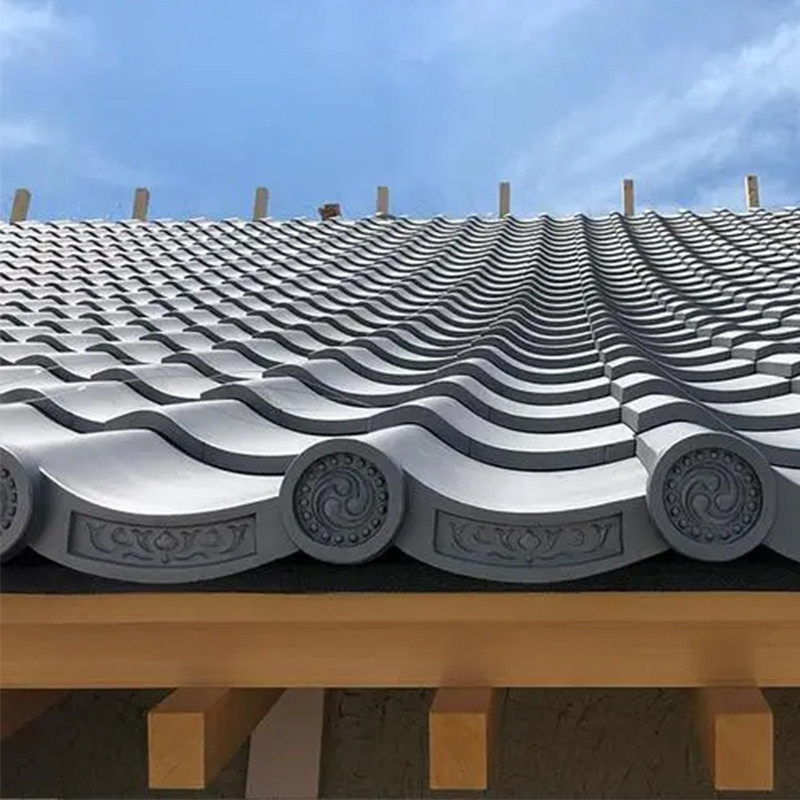 Asian Temple Pavilion Villa Japanese Style Classic Glazed Roofing Antique Traditional Clay Roof Tile