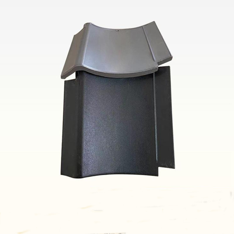 Construction Materials Japanese Style Smokey Grey Ceramic Roof Tile Japan Buddhist Temple Ceramic Roof Tiles