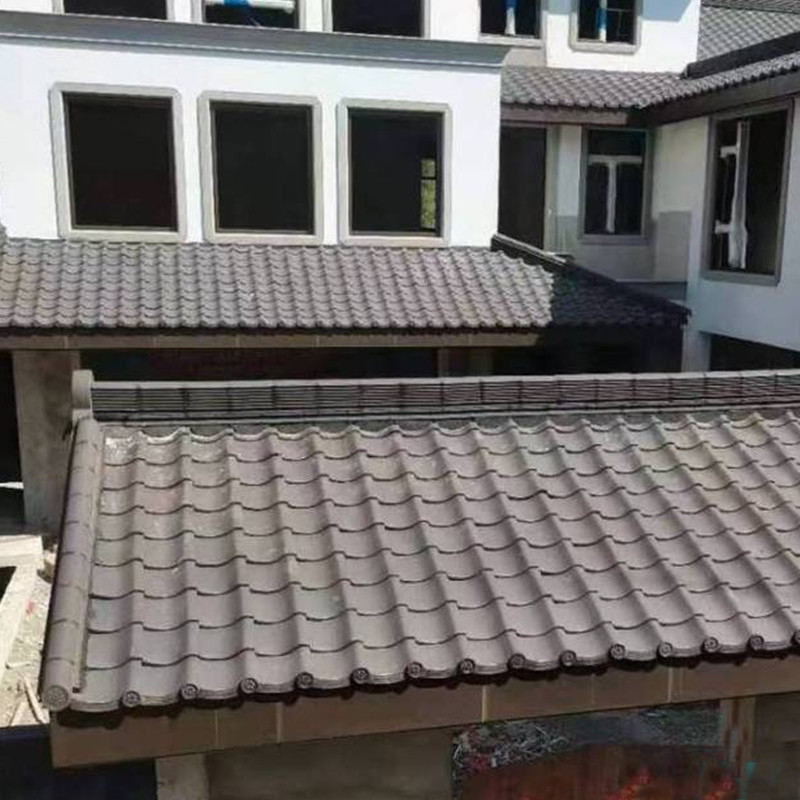 Traditional Japanese Ceramic Roof Tiles Handcrafted Clay Material Reddish-Brown Ideal for Temples and Gardens