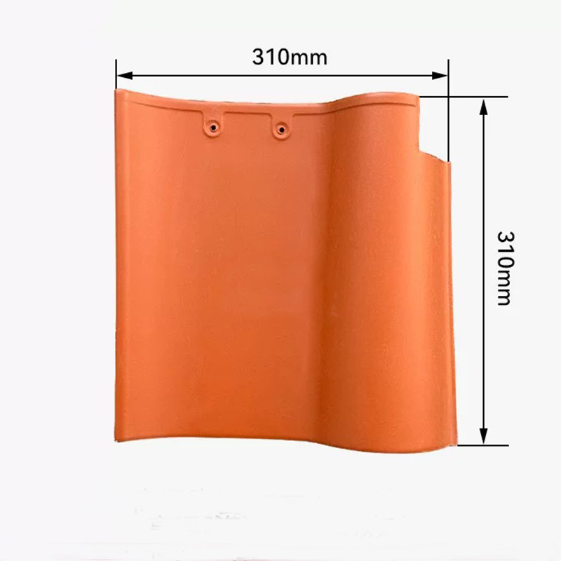 Spanish Ceramic S Shape Roof Tile Terracotta Red Durable Clay Mediterranean Style Ideal For Residential Roofing Project