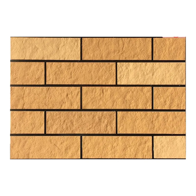 Classic Brown Brick Look Flexible Soft Stone Wall Tile For School Exterior Wall Decoration 3mm Thin Fireproof MCM Stone