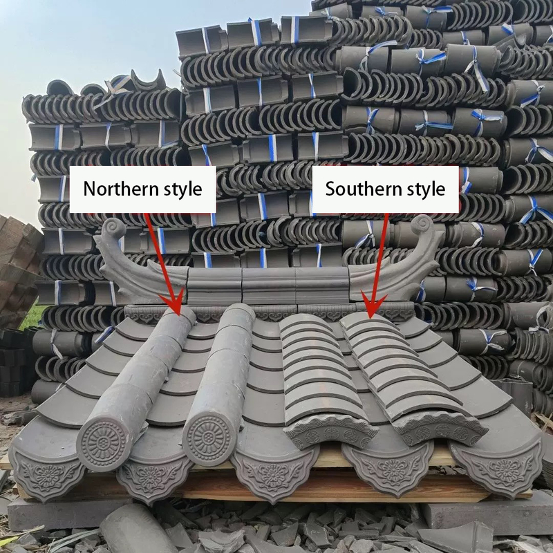 Chinese Grey Clay Temple Roofing Tile Materials Superior Quality For Long Lasting Protection