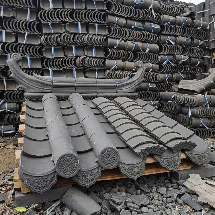 Chinese Grey Clay Temple Roofing Tile Materials Superior Quality For Long Lasting Protection