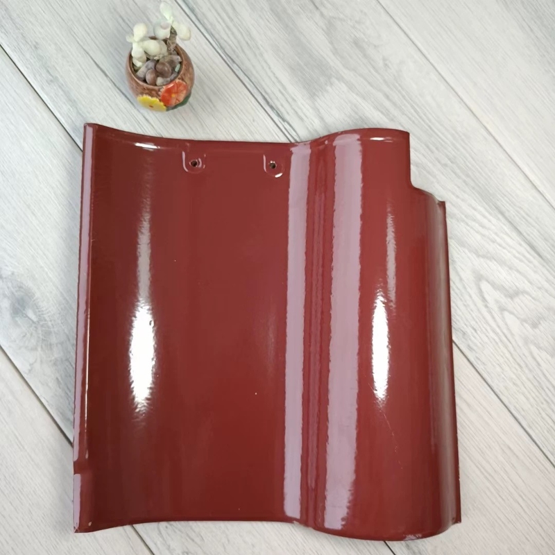 Spanish S Style Interlocking Ceramic Roof Tiles Quality Ceramic Red For Aesthetic Roofs