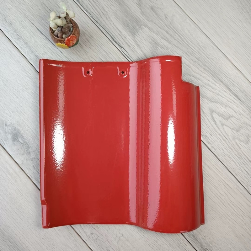 Spanish S Style Interlocking Ceramic Roof Tiles Quality Ceramic Red For Aesthetic Roofs