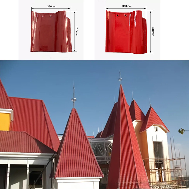 Spanish S Style Interlocking Ceramic Roof Tiles Quality Ceramic Red For Aesthetic Roofs