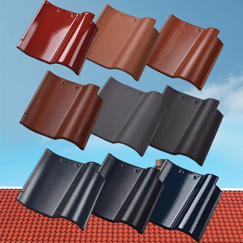 Spanish Ceramic Clay Roofing Tiles Made In China Factory Building Materials Architectural Villa Housetop