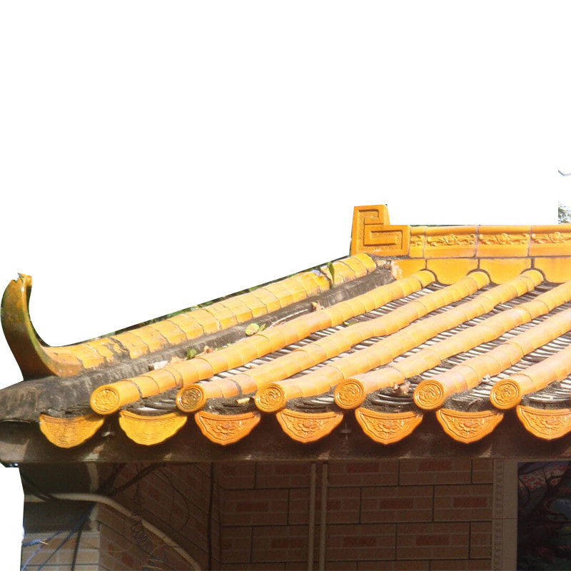 Traditional Terracotta Chinese Temple Roof Tile 180*180mm Flat Tile Ceramic Historical Restoration
