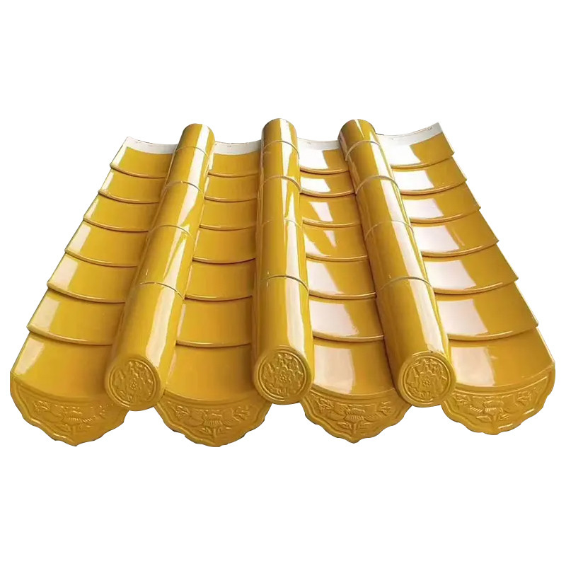 Traditional Terracotta Chinese Temple Roof Tile 180*180mm Flat Tile Ceramic Historical Restoration