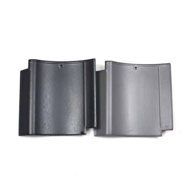 Japanese Style Ceramic Roof Tiles 310*310 Smokey Grey For Vintage Buildings