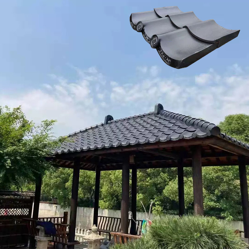 Japanese Roof Tiles Sangawara Porcelain Glazed for Decorative Outdoor Roofs