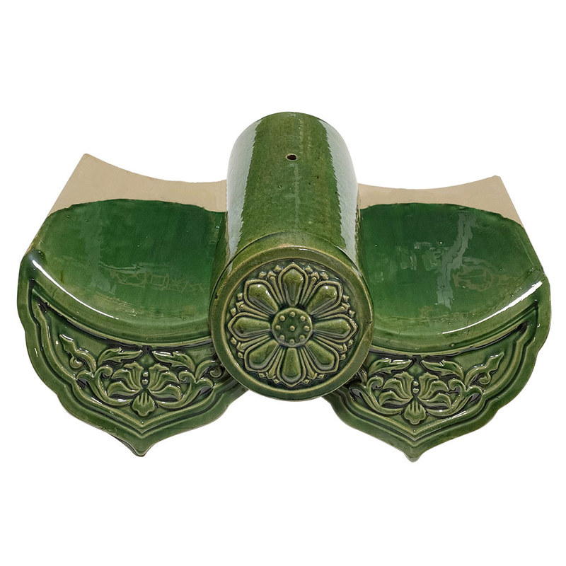 Ancient Chinese Roof Tile Drip Tile For Roof Eaves With Flower And Dragon Pattern Design