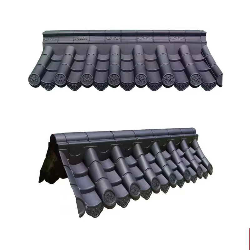 Cheap Price PVC Resin Plastic Chinese Antique Roof Tile For Decoration