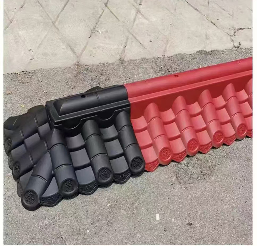 Chinese Traditional Roof PVC Roofing Sheets Plastic Roof Corner Decoration For Wall Gate