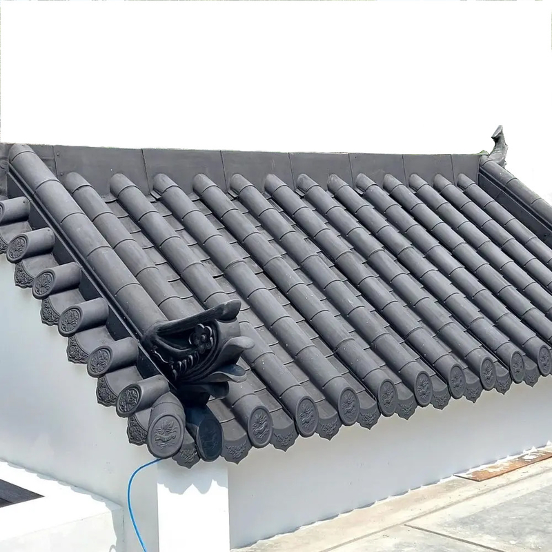 Chinese Traditional Yin Yang Plastic Tile Roof Shingle Korean Roofing Sheet Pvc Synthetic