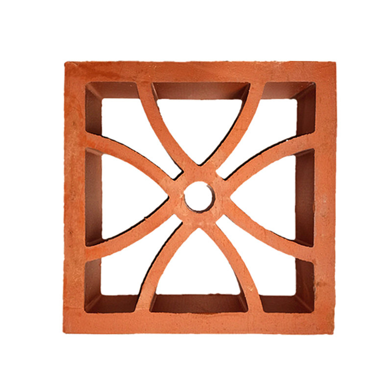 800 Centigrade Heat Insulation Red Terracotta Breeze View Clay Building Block For Modern Decorative Exterior Wall View