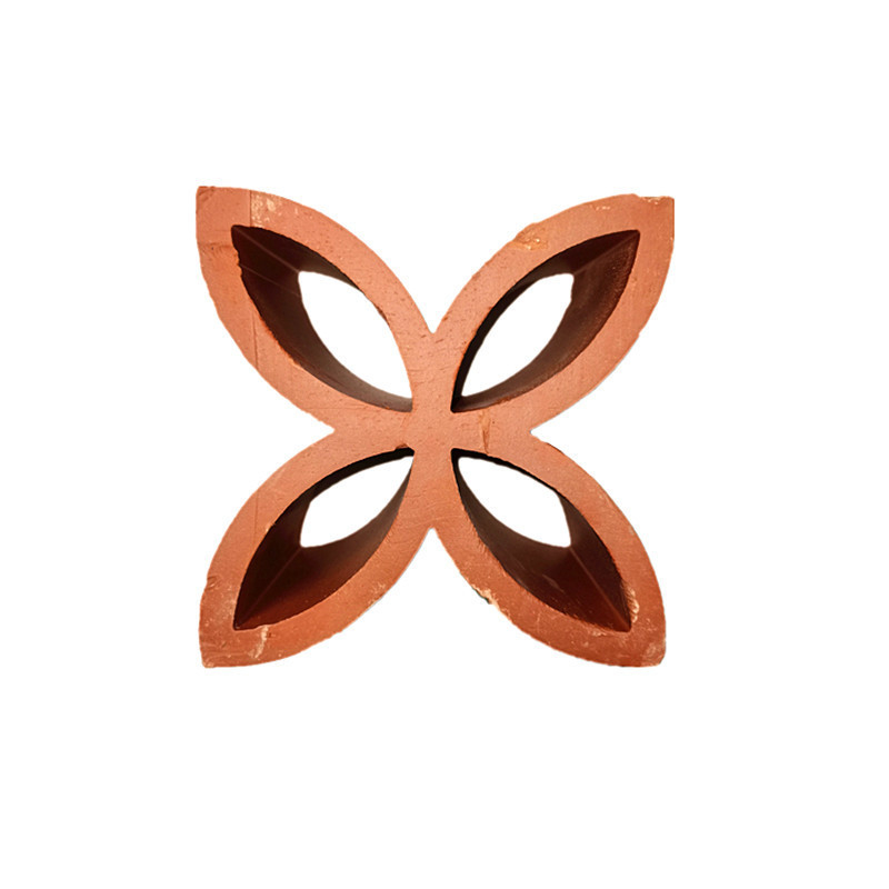 Red Perforated Terracotta Fire Bricks Traditional Style Chinese Window Decorative Hollow Brick