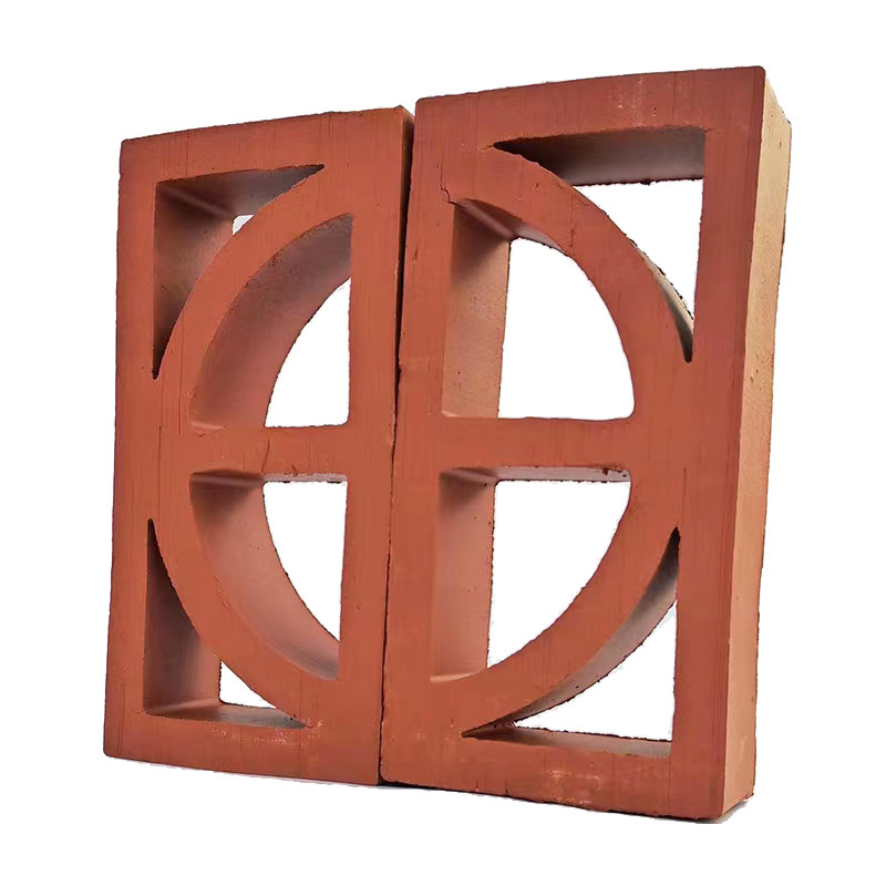 Terracotta Red Hollow Clay Brick Rectangular Decorative Blocks For Garden Wall Heat Insulation 800 Centigrade Affordable
