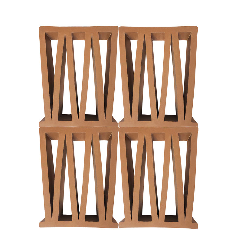 Terracotta Breeze Block Mold M Shape Wall Panel Interior Decorative Fire Bricks For Exterior Perforated Decoration Design