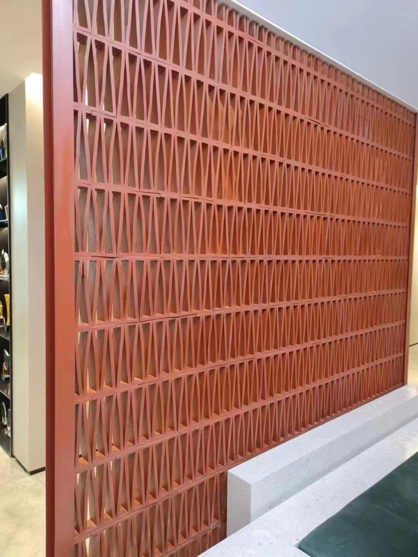 Terracotta Breeze Block Mold M Shape Wall Panel Interior Decorative Fire Bricks For Exterior Perforated Decoration Design