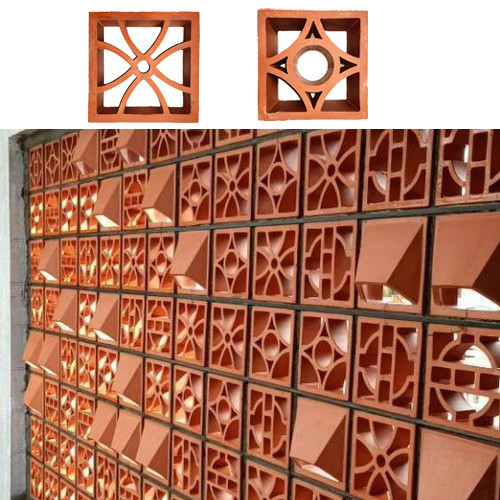 1100N Compression Resistance Terracotta Hollow Brick For Decorative Wall Panels In Hotel And School Building