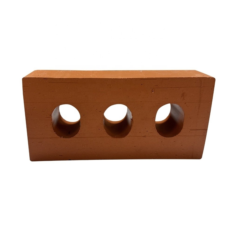 800 Centigrade Heat Insulation Terracotta House Build Block Decorative Material Rectangle Hollow Perforated Brick Outside