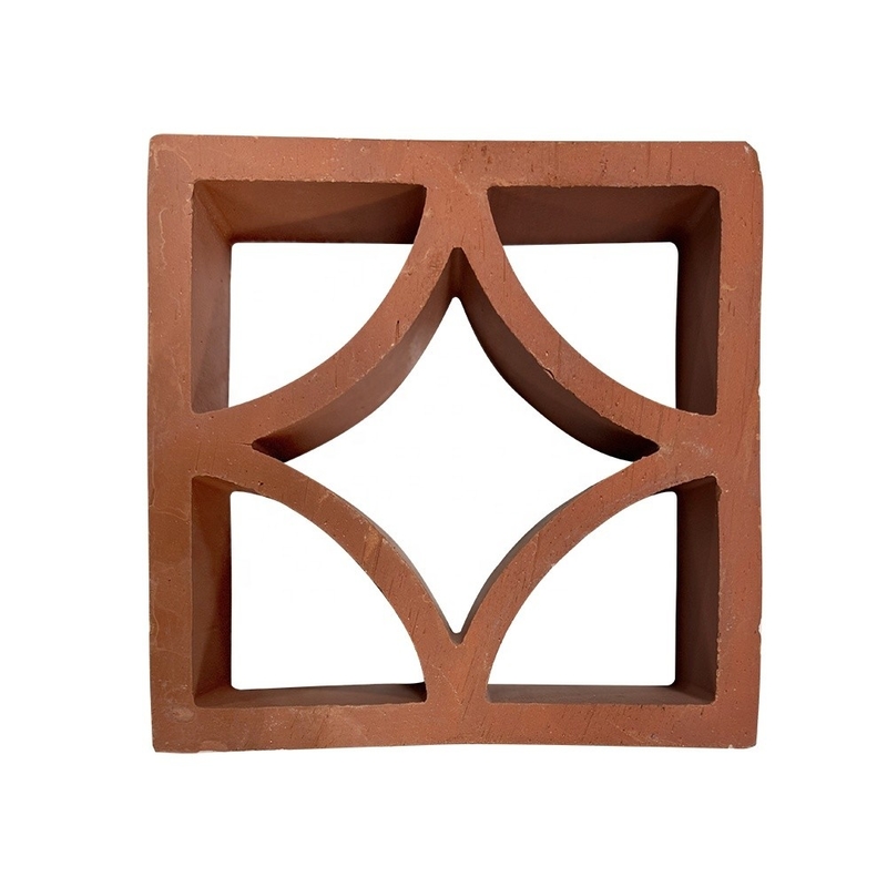 7% Absorption Terracotta Facade Panel Breezeway Tile in Classical Design for Decorative Garden Brick Decoration