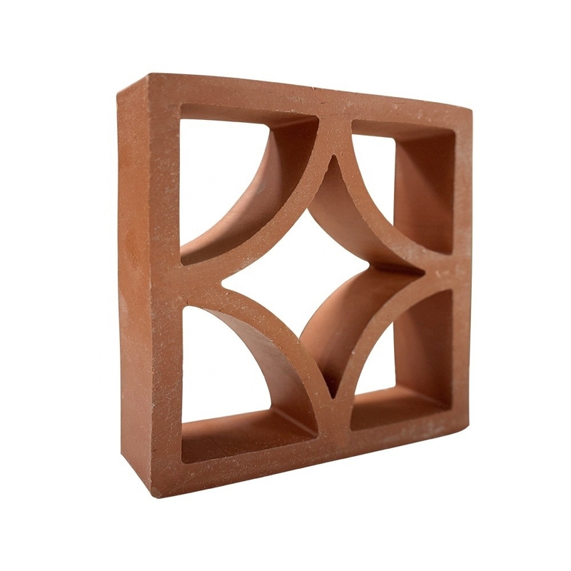 7% Absorption Terracotta Facade Panel Breezeway Tile in Classical Design for Decorative Garden Brick Decoration
