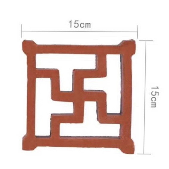 800 Centigrade Heat Insulation Hollow Perforated Clay Bricks for Garden Wall Decorative Construction