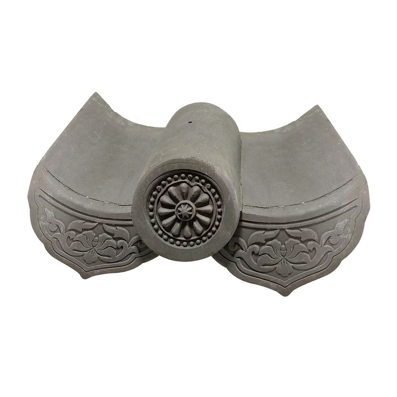 180*180mm Compressive Strength 1500N Chinese Roof Tiles for Buddhist Temple Traditional Material