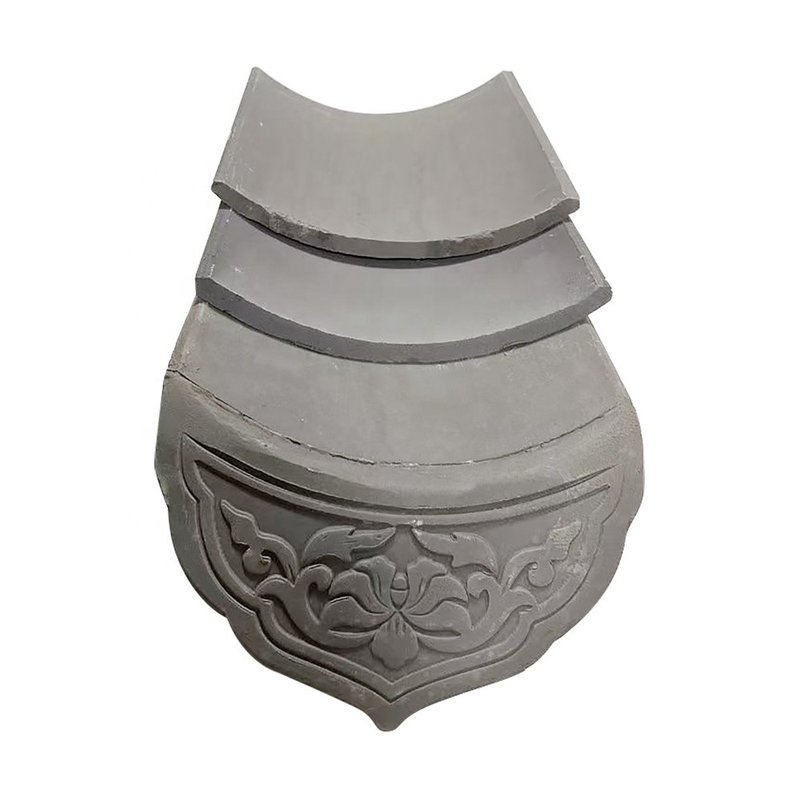 180*180mm Compressive Strength 1500N Chinese Roof Tiles for Buddhist Temple Traditional Material