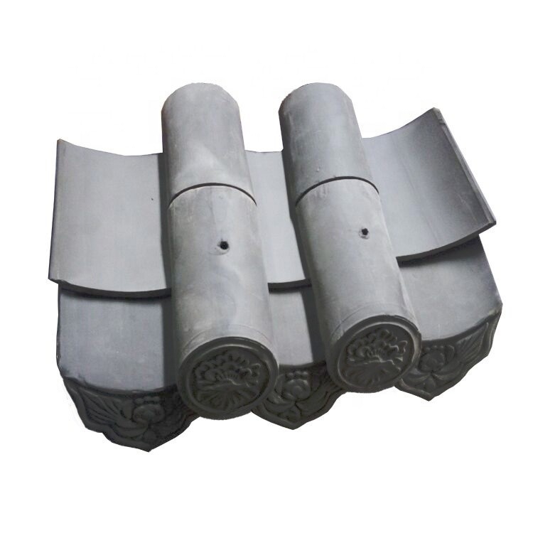 180*180mm Compressive Strength 1500N Chinese Roof Tiles for Buddhist Temple Traditional Material
