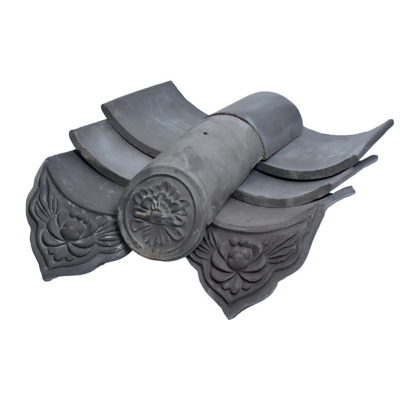 Traditional Chinese Temple Clay Roofing Tiles and Accessories 6% Water Absorption for Traditional Building Material Needs