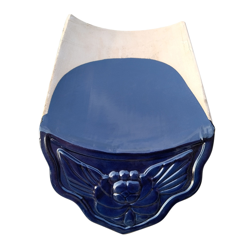 Chinese Design Style Direct Supply of Cobalt Blue Ceramic Roofing Tiles with Traditional Chinese Pagoda Roof Design