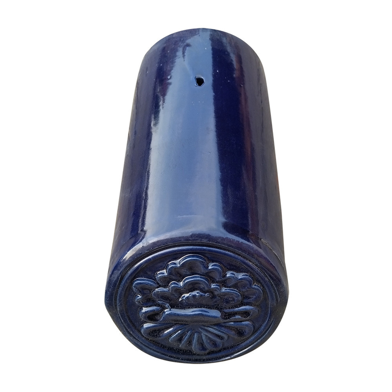 Chinese Design Style Direct Supply of Cobalt Blue Ceramic Roofing Tiles with Traditional Chinese Pagoda Roof Design