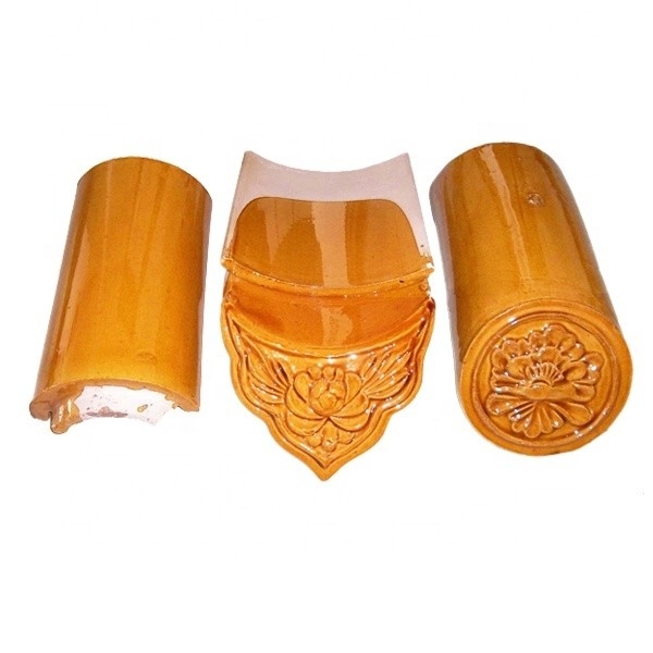 180*180 Chinese Temple Arch Gate Retro Style Faux Ceramic Clay Roof Tiles for Concrete Structure