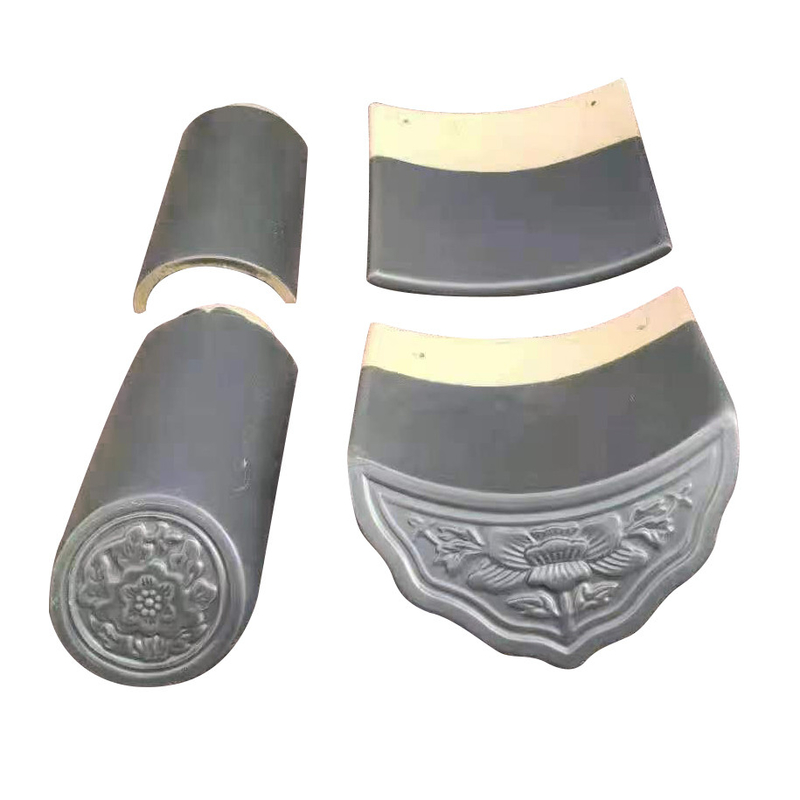 One sqm quantity 80 pcs Chinese Traditional Style Grey Matte Finish Clay Roof Tiles Long-Lasting for Your Dream House