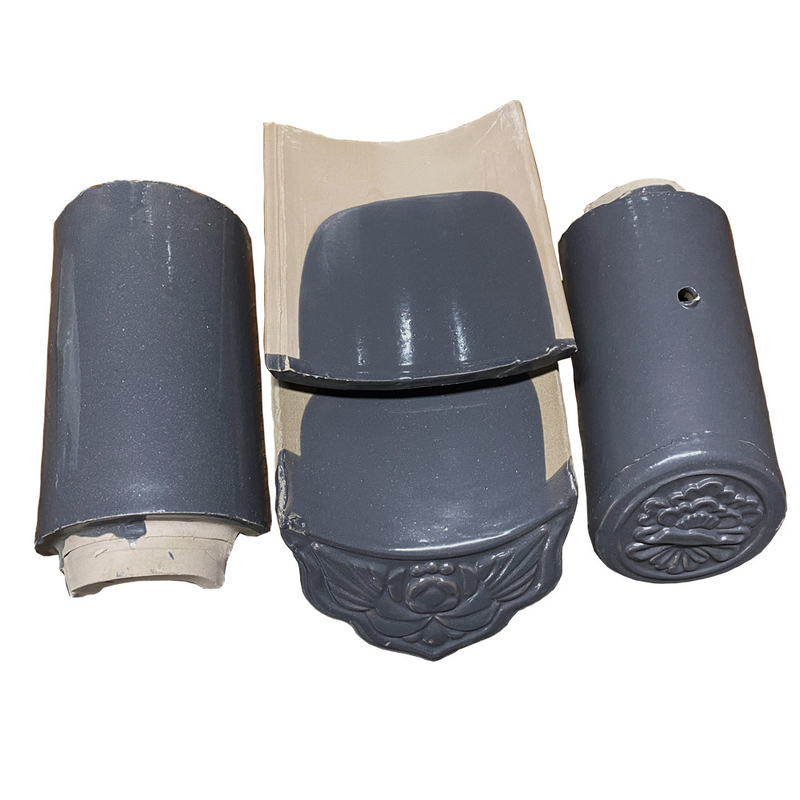 One sqm quantity 80 pcs Chinese Traditional Style Grey Matte Finish Clay Roof Tiles Long-Lasting for Your Dream House
