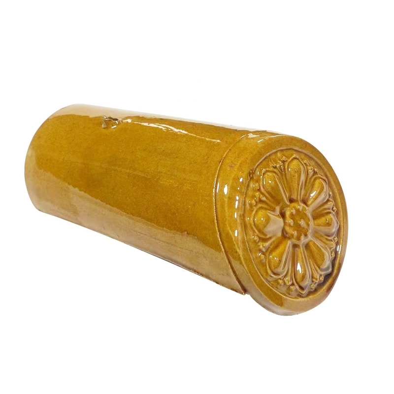 Handmade and Sintered Japanese Buddhist Temple Roof Traditional Chinese Ceramic Tiles with 1500N Compressive Strength