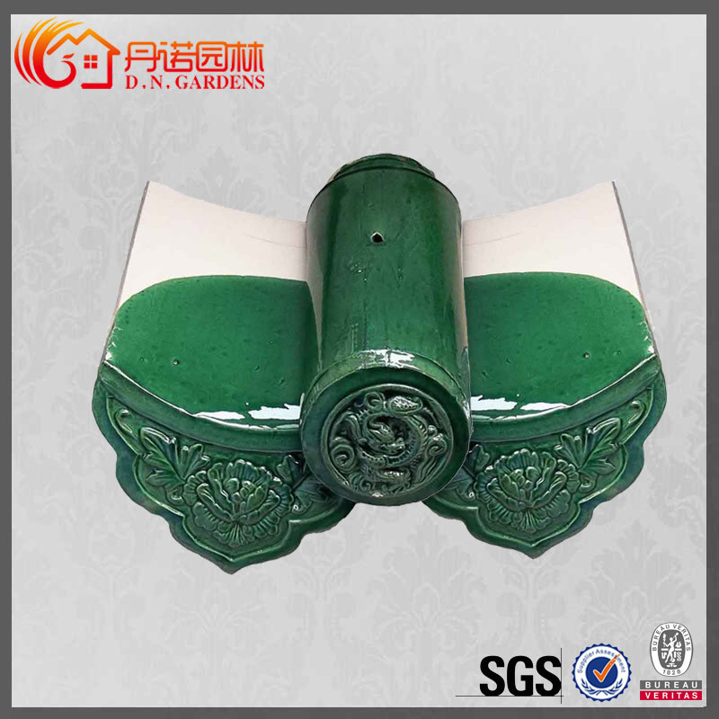 Malaysia Temple Roofing Must-Have Durable Ancient Ceramic Green Roof Tiles with Compressive Strength of 1500N