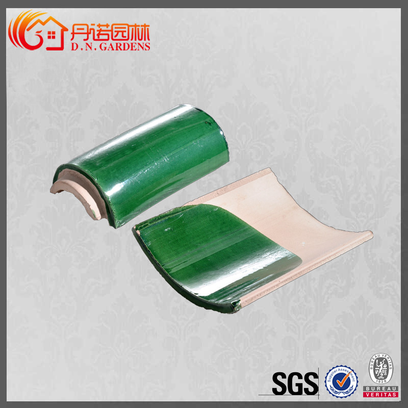 Malaysia Temple Roofing Must-Have Durable Ancient Ceramic Green Roof Tiles with Compressive Strength of 1500N