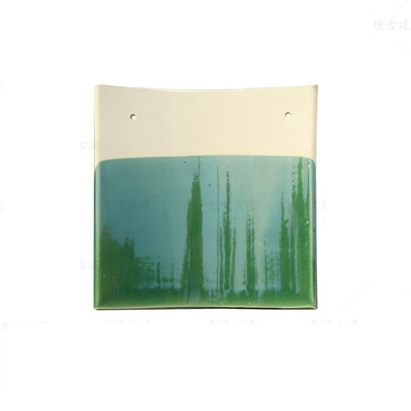 Glazed Tiles for Traditional Design of Green Color Roof in Chinese Temple in Philippines
