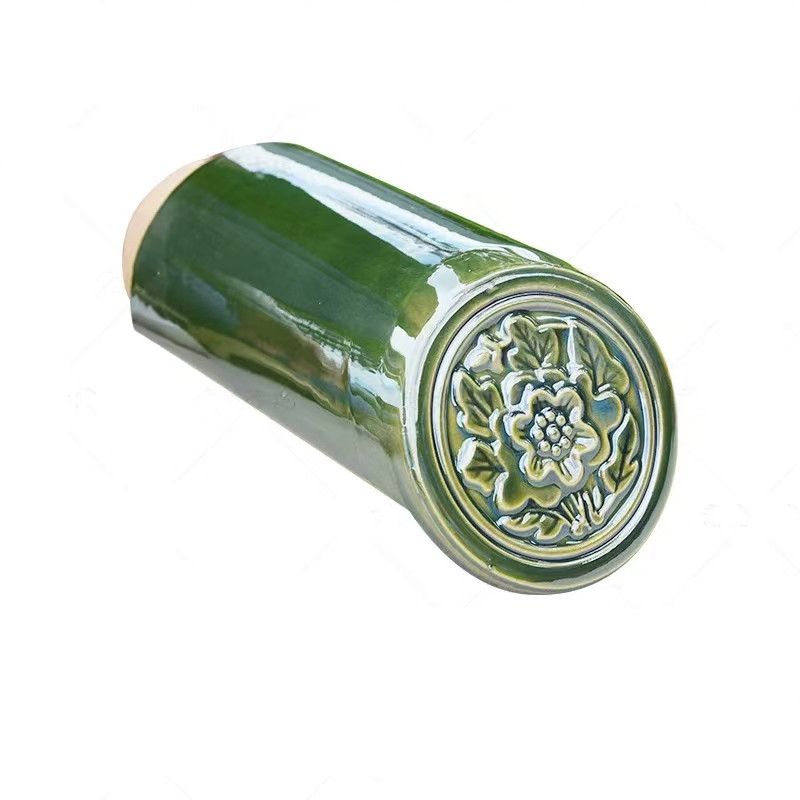 Glazed Tiles for Traditional Design of Green Color Roof in Chinese Temple in Philippines