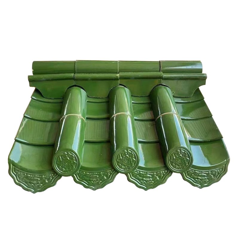 Asian Style Authetic Antique Chinese Glazed Roof Tiles For Restaurant Hotel Temple Roof